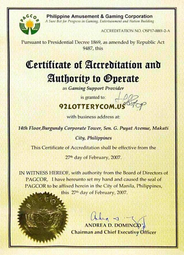 giấy phép hoạt động